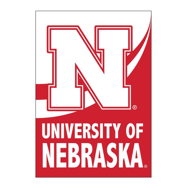 University of Nebraska Burlap Flag Garden Size