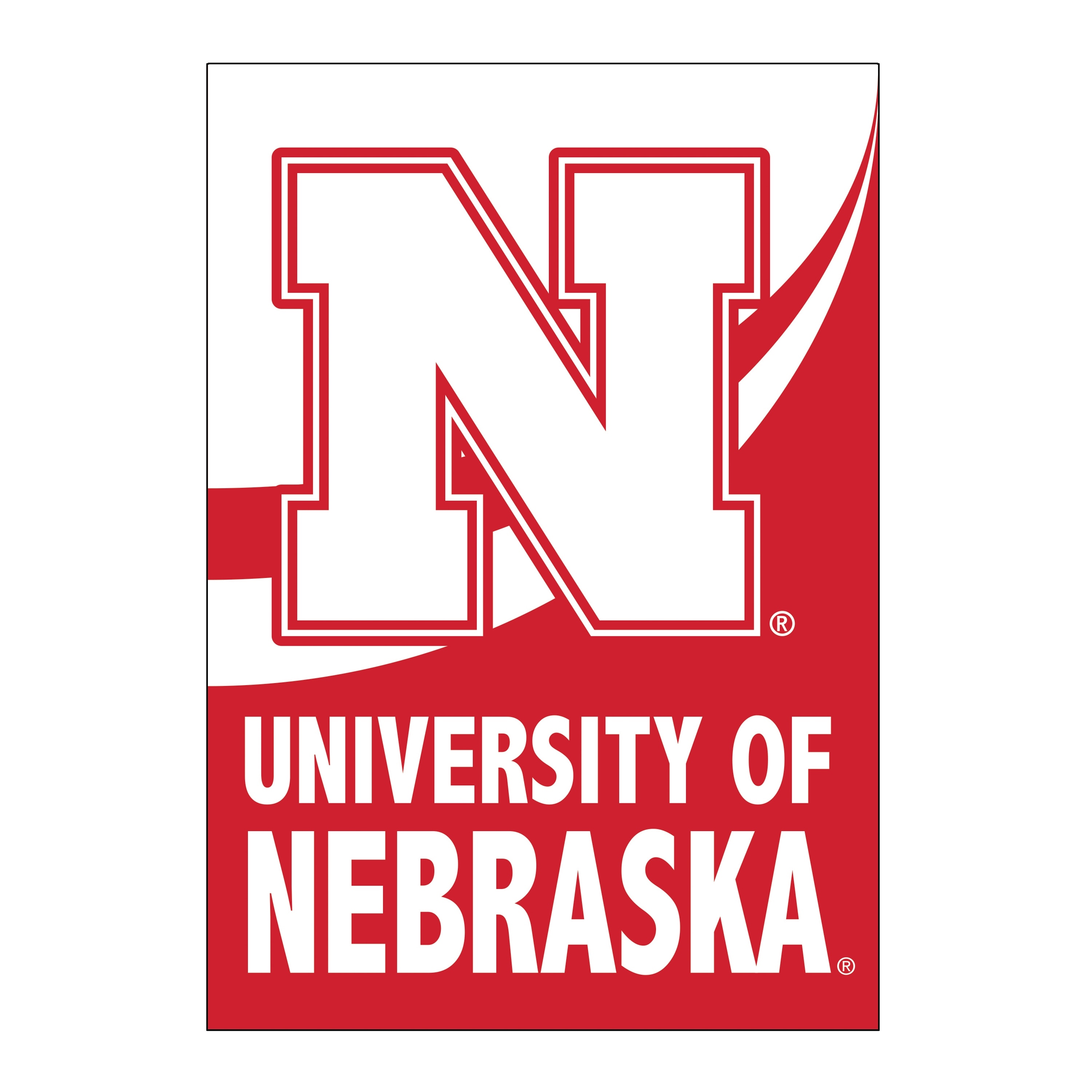 University of Nebraska Burlap Flag Garden Size