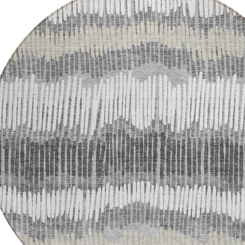 HomeRoots Striped Transitional Rectangle Outdoor Rug