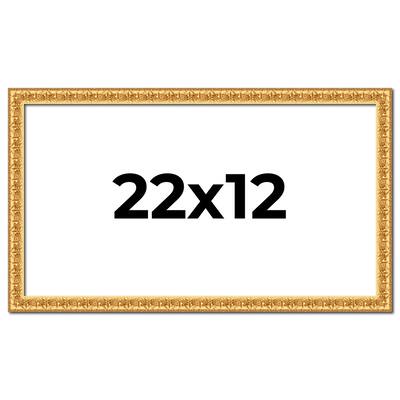 22x12 Frame Gold Real Wood Picture Frame Width 1 inches | Interior