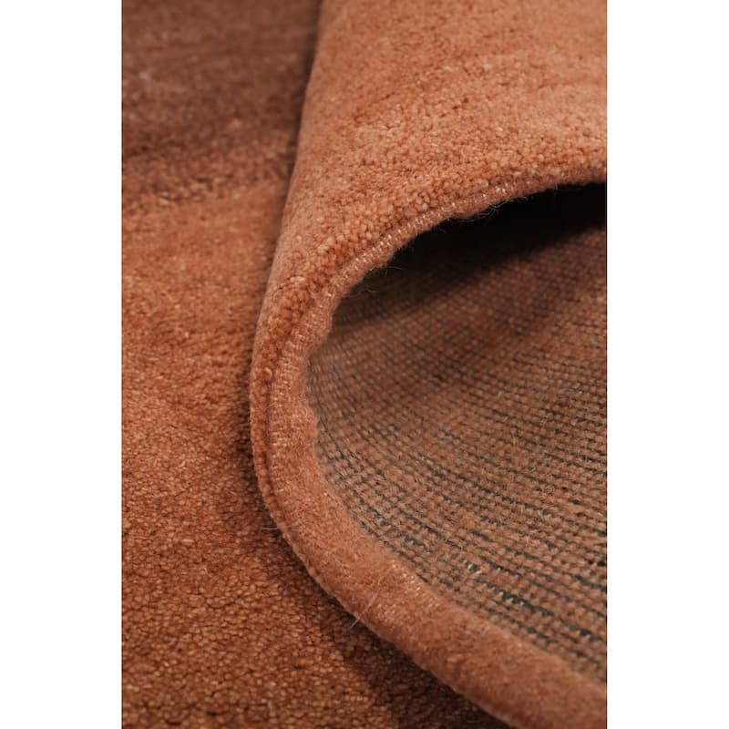 Hand Knotted Oriental 100% Wool Carpet Modern Stripe Brown Gabbeh Area Rug - 7' 10'' X 5' 6''