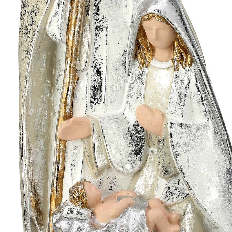 19.5" Paperstone Metallic Nativity Piece