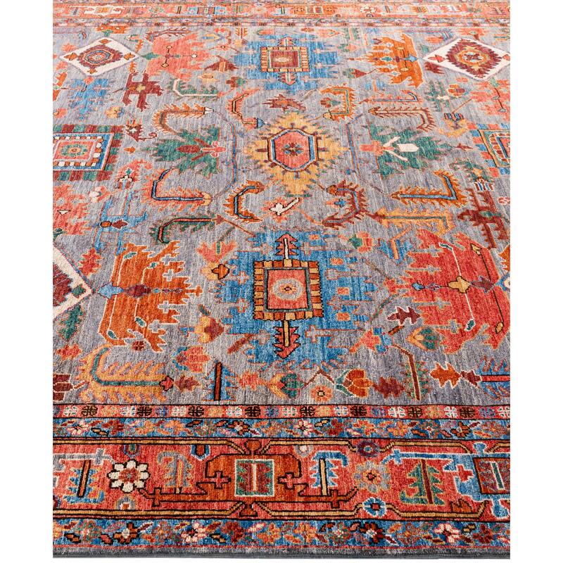 Serapi One-of-a-Kind Hand-Knotted Area Rug - Gray - 8' 2" x 9' 9"