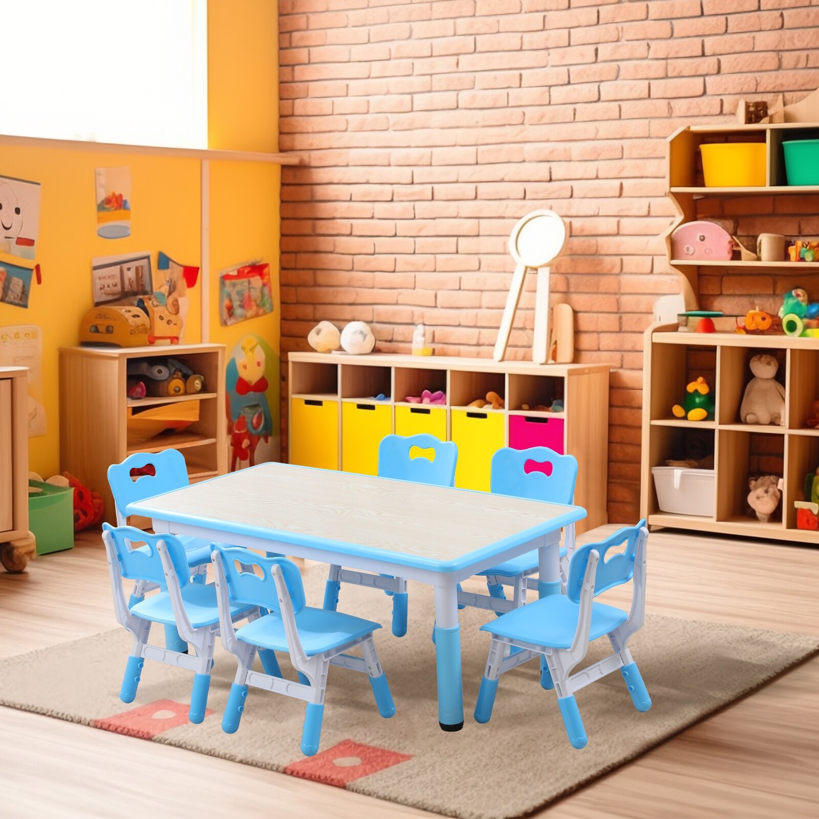 YUKOOL Kids Table and Chair Set Multi Functional Adjustable Height Ergonomic Design HDPE Material Bed Bath Beyond 39579880