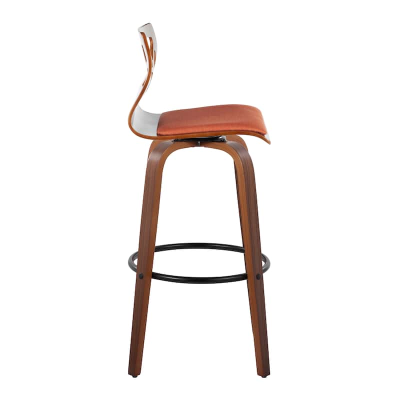 Carson Carrington Sala 30" Fixed-Height Bar Stool with Bent Wood Legs & Round Footrest (Set of 2)