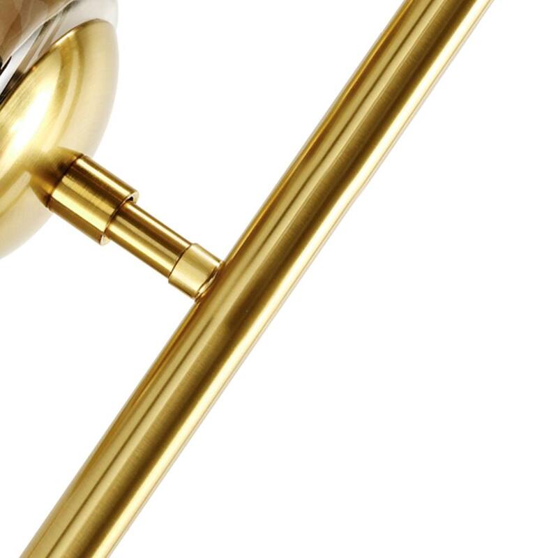 Contemporary 6-light Globe Linear Lighting - Brass