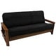 preview thumbnail 18 of 17, Microsuede Corded Full-Size 8-10 Inch Thick Futon Cover - Full Black