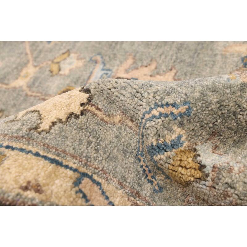 ECARPETGALLERY Hand-knotted Finest Agra Jaipur Teal Wool Rug - 9'3 x 12'10