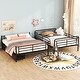 preview thumbnail 12 of 16, Full XL Over Queen Size Metal Bunk Bed with 2 Drawers and Guardrails