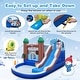 preview thumbnail 8 of 10, Costway 6-in-1 Winter Theme Snowman Inflatable Castle Kids Bounce - Multi-colored - See Details