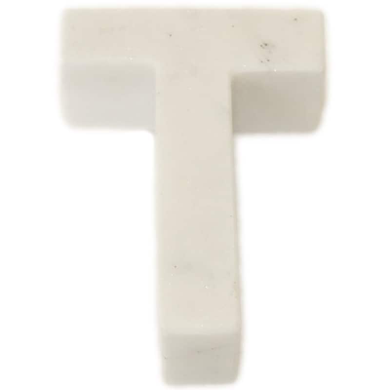 Marble Helvetica Letter White - T