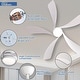 preview thumbnail 100 of 118, Sofucor 45/52 Inch Ceiling Fan with Remote & Lights Quiet DC Motor 5 Blade High CFM Modern Fan