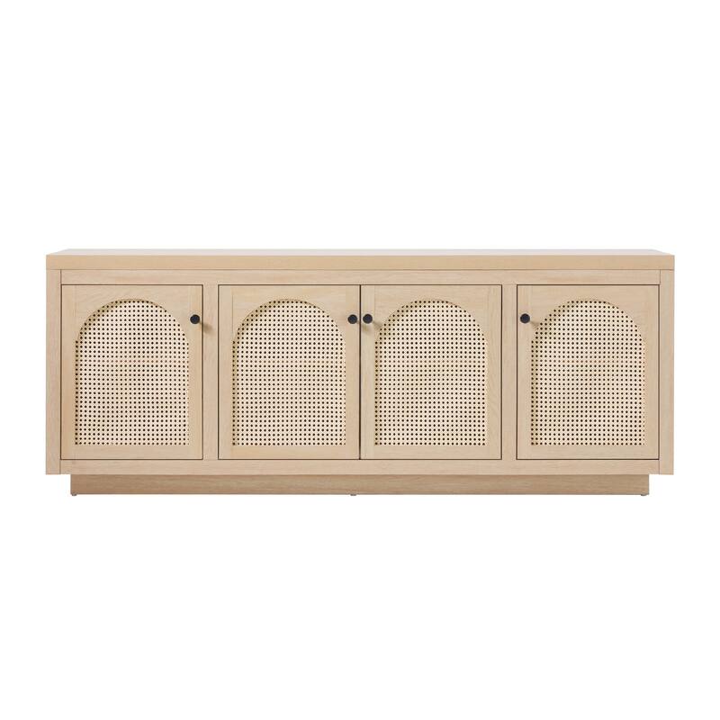 Middlebrook Contemporary TV Stand and Sideboard with Rattan Doors