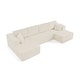 preview thumbnail 37 of 45, U shape Modular Sectional Sofa, Compressed Sectional Sofa Modern Minimalist Style Corduroy Couch
