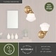 preview thumbnail 4 of 11, Huntley Natural Brass Gold Bathroom Vanity Lighting Fixture, White Schoolhouse Milk Glass Globe Shade, Dimmable, LED Compatible