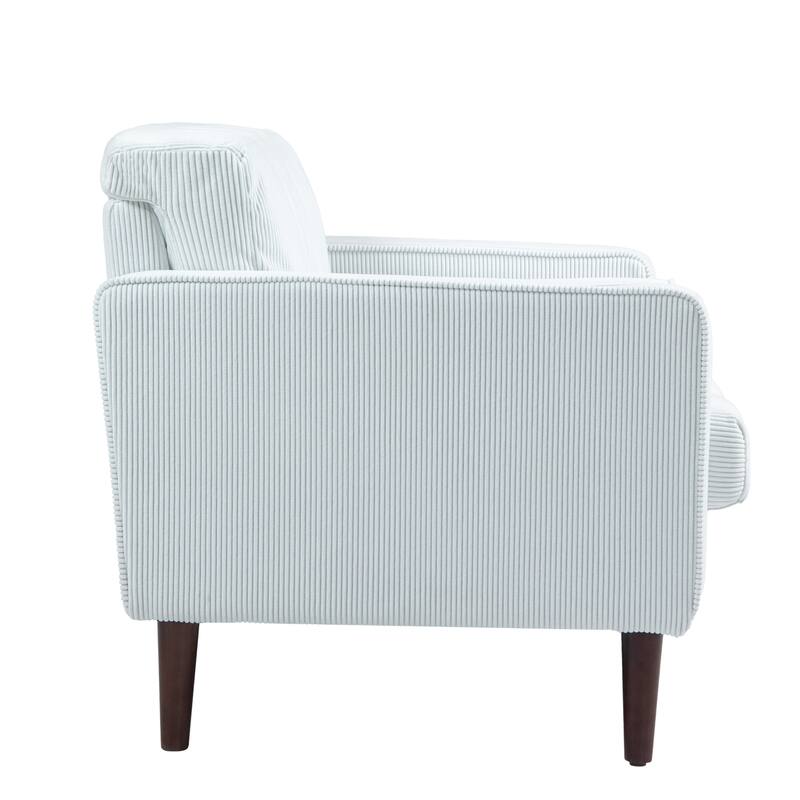 62.5'' W Corduroy Couch Upholstered Square Arm Sofa