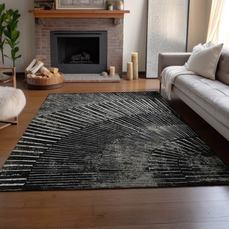 Premium Washable Super Soft Modern Starburst Mayfield Rug