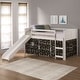 preview thumbnail 12 of 13, Twin Louver Low Loft with Slide in White