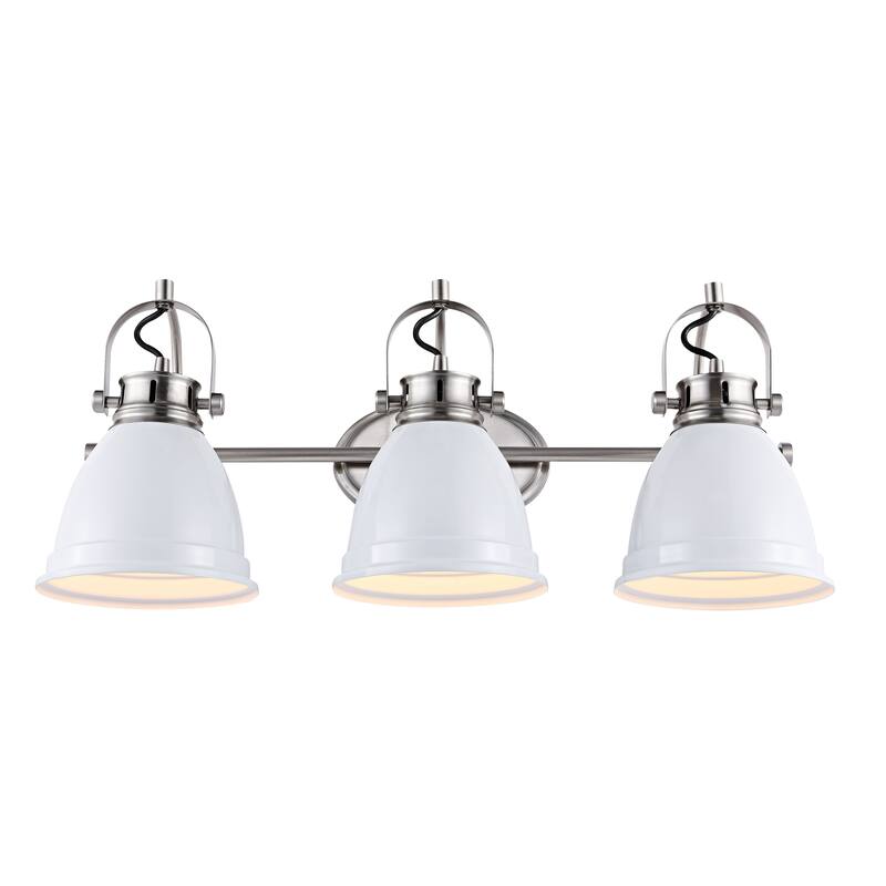 Sydney Farmhouse Bohemian Iron LED Vanity by JONATHAN Y - 3-Light - White
