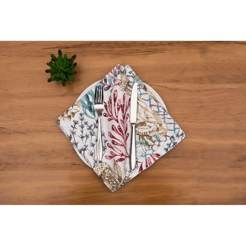 Delphina Reef Cotton Napkin Machine Washable Set of 6