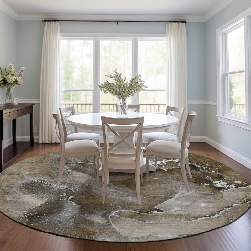 Una Contemporary Abstract Weather Resistant Classic Meets Modern Outdoor Rug