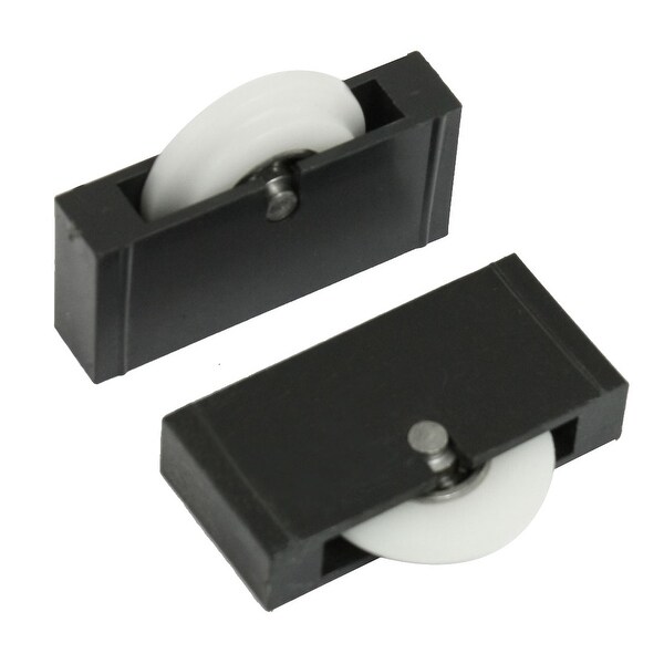 Unique Bargains T Glass Cutter Spare Parts Plastic Wheel Roller Black 2 Pcs
