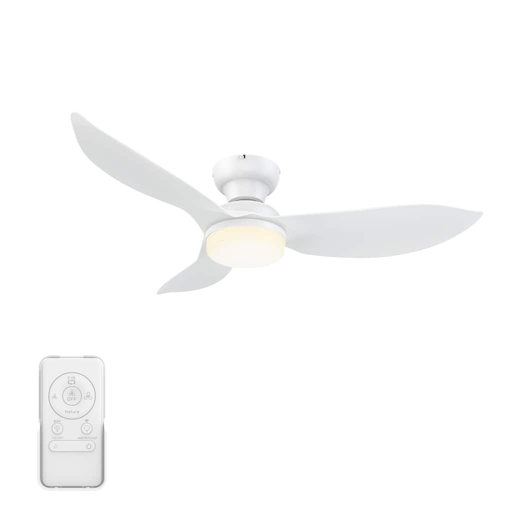 CARRO Chamomile 45" ABS 3-Blade Indoor Smart Ceiling Fan with Light and Remote