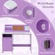 preview thumbnail 9 of 9, Costway Kids Study Desk with Chair, Whiteboard, Marker, Hutch, Storage - 35'' x 18'' x 34'' (L x W x H)