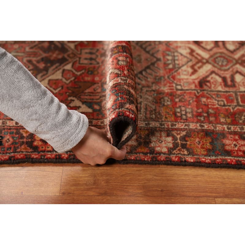 Tribal Geometric Gharajeh Persian Runner Rug Handmade Wool Carpet - 2'9"x 11'1"