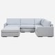 preview thumbnail 1 of 4, Uttermost Refuge Armless Cloud Blue Sofa - 30"Hx 40"Wx 37.5 "D
