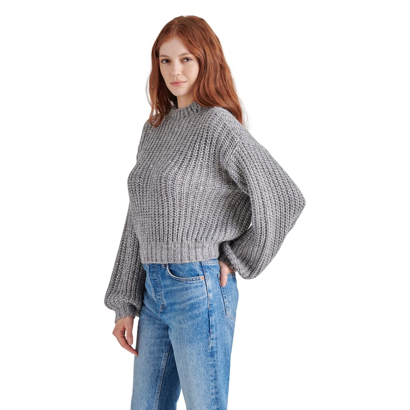 Steve Madden Martina Ribbed Mock Neck Sweater