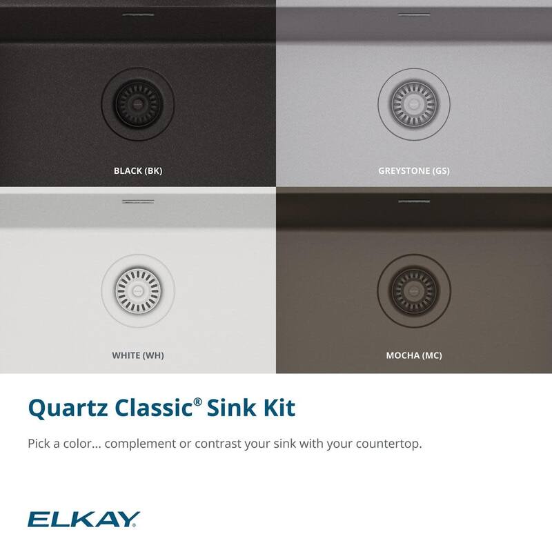 Elkay Quartz Classic 15-3/4" Undermount Single Basin Quartz Composite