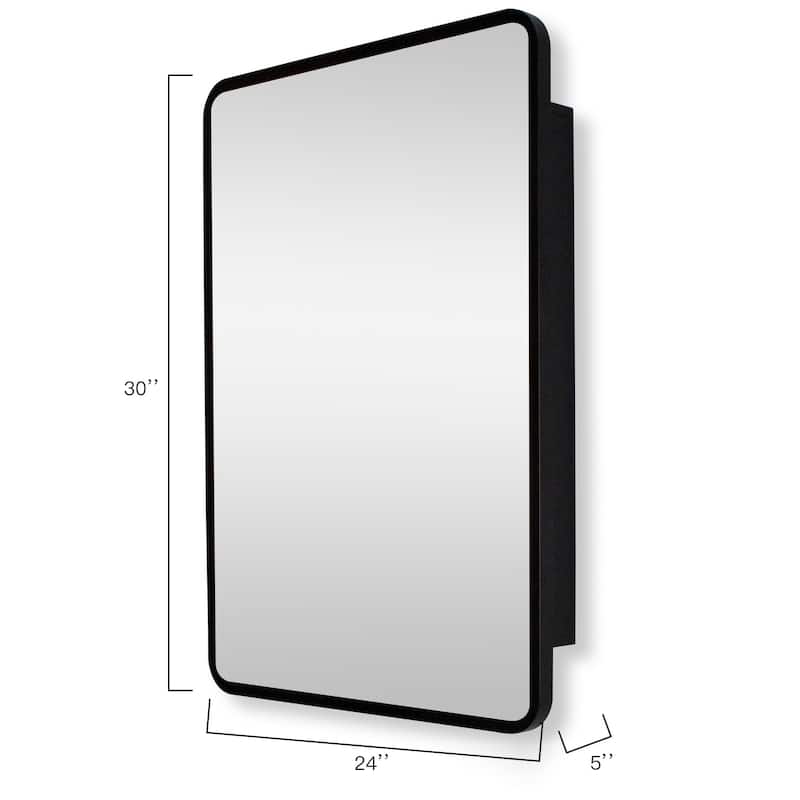 Rectangular Framed Surface/Recessed Mount Mirrored Medicine with Shelves On Sale Bed