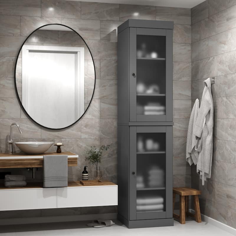 100% Solid Wood 16.5" Bathroom Cabinet with Optional Doors by Palace Imports
