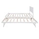 preview thumbnail 9 of 7, Full Size Platform Bed with Adjustable Trundle,White