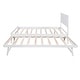 preview thumbnail 9 of 15, Full Size Platform Bed with Adjustable Trundle and Headboard, White