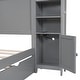 preview thumbnail 98 of 105, Modern Platform Bed with Integrated Cabinet, Trundle Bed and Drawers