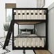 preview thumbnail 18 of 17, Max and Lily Scandinavian Twin over Twin Low Bunk Bed