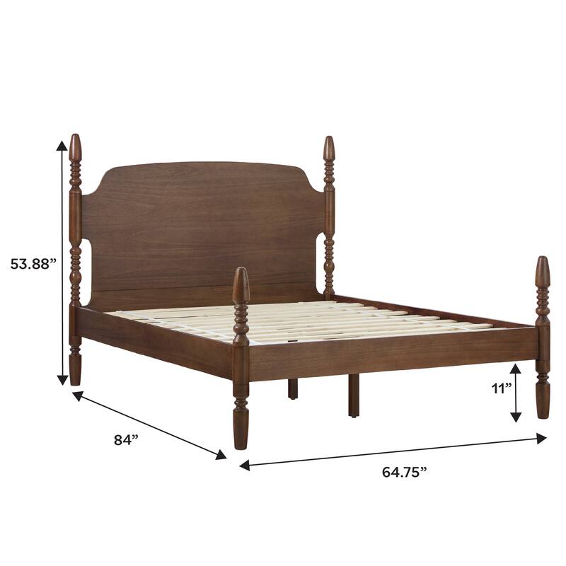 Walker Edison Queen Bed with Dresser and 2-Drawer Nightstands Bedroom Set