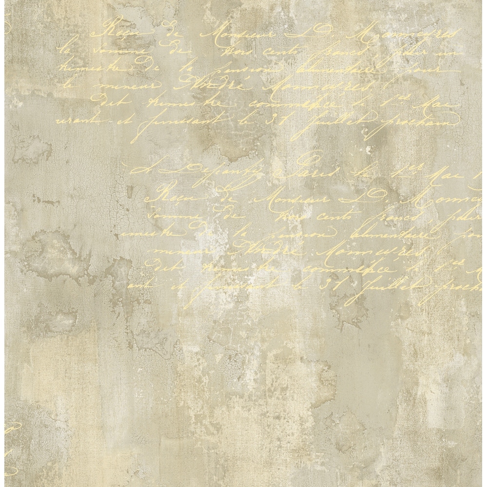 Seabrook Designs Chandler Faux Script Unpasted Wallpaper