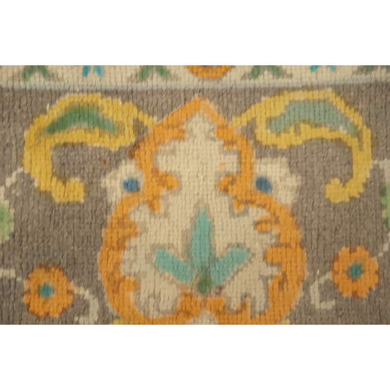 Hand Knotted Oriental 100% Wool Carpet Traditional Floral Beige & Ivories Tabriz Area Rug - 12' 3'' X 9' 9''