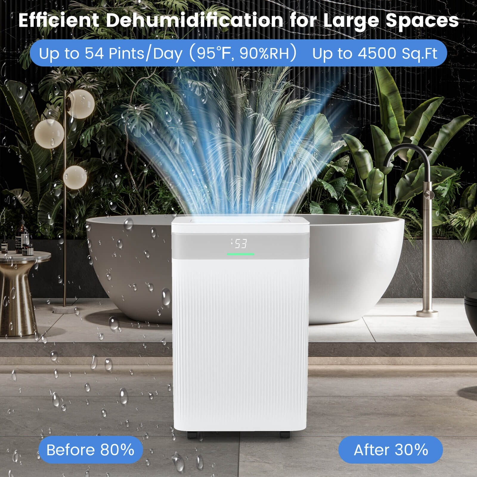 thumbnail image 2 of Costway 32 Pints Dehumidifier With Sleep Mode And 24H Timer For Home 2 of 13