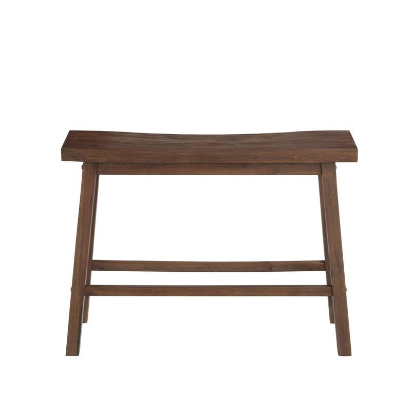 Sonoma Wood Saddle Dining Bench