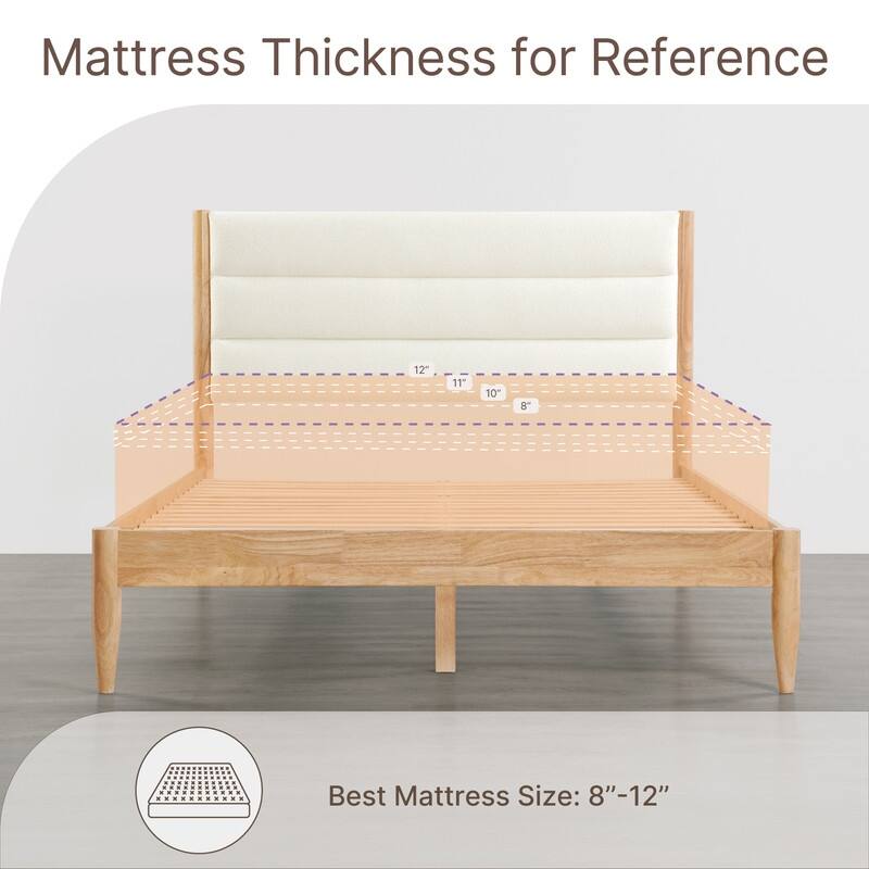 Mason Upholstered Platform Bed Frame with Headboard