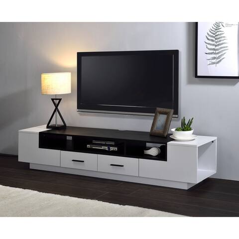Wooden TV Stand Entertainment Center with Open Shelves and Drawers - 70"Wx16"Dx19"H