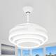 Oaks Aura 42in. LED DIY Shape Retractable Modern Ceiling Fan With Lights, 6-Speed Latest DC Motor Remote Control Ceiling Fan