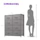 Modern 4/8/10-drawer Bedroom Fabric Dresser Storage Tower with Wood Top