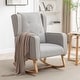 preview thumbnail 5 of 3, HOMYKA 33.15" Wide Rocking Chair for Nursery with Solid Wood Leg