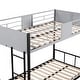 preview thumbnail 10 of 12, Twin over Twin Metal Bunk Bed w/ Built-in Ladder and Safety Guardrail