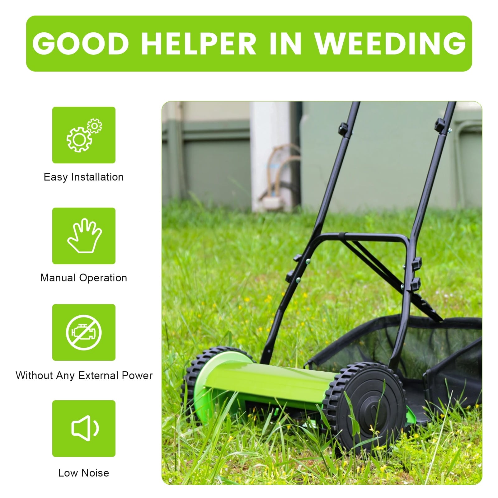 12-Inch 5-Blade Push Reel Manual Lawn Mower - On Sale - Bed Bath